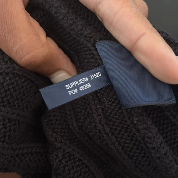 Ralph Lauren Sport Cabled Cotton V-Neck Sweater Hong Kong Women’s Size L - Picture 4 of 8